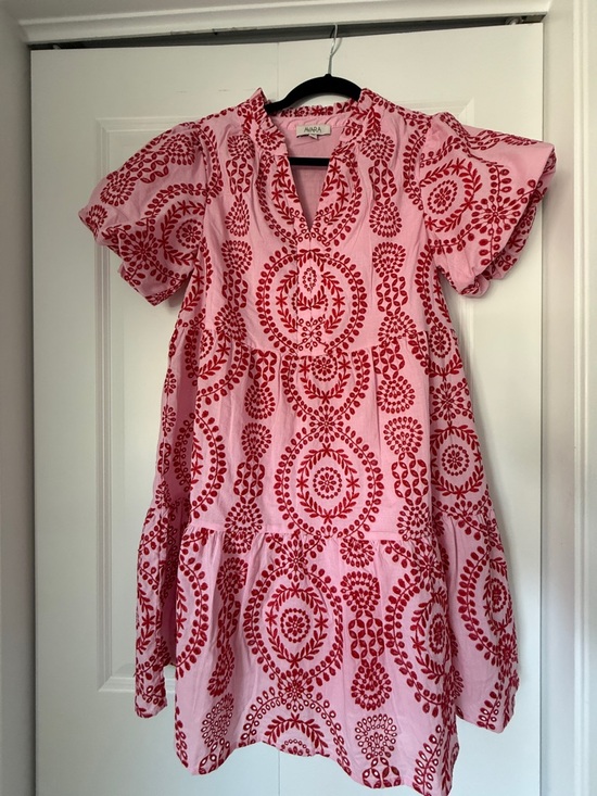 Avara Dresses & Skirts - Avara Lucia Embroidered Pink Dress XS MSRP $88 shoulder to hem 35”